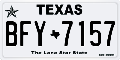 TX license plate BFY7157