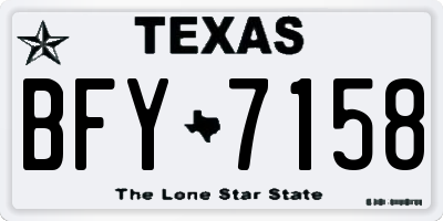 TX license plate BFY7158