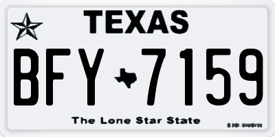 TX license plate BFY7159