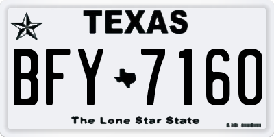TX license plate BFY7160