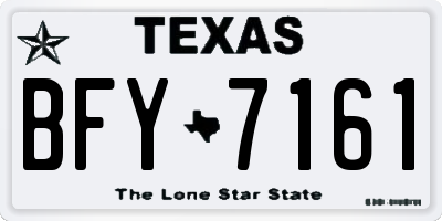 TX license plate BFY7161