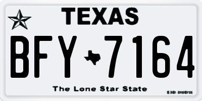 TX license plate BFY7164