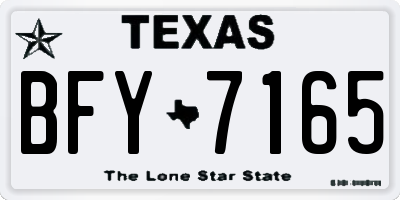 TX license plate BFY7165