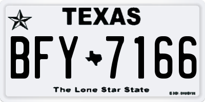 TX license plate BFY7166