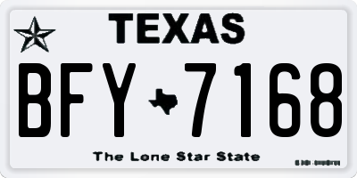 TX license plate BFY7168
