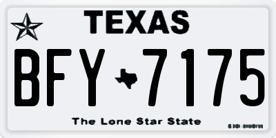 TX license plate BFY7175