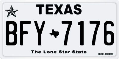 TX license plate BFY7176