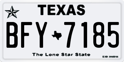 TX license plate BFY7185