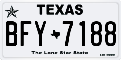 TX license plate BFY7188