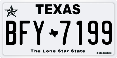 TX license plate BFY7199