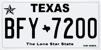 TX license plate BFY7200