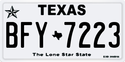 TX license plate BFY7223