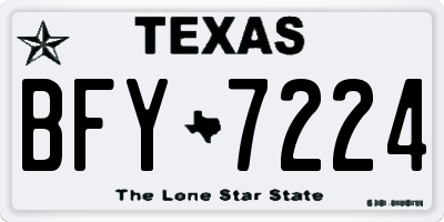 TX license plate BFY7224