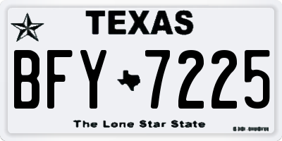 TX license plate BFY7225