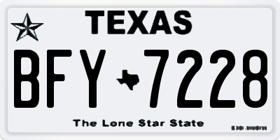 TX license plate BFY7228