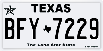 TX license plate BFY7229