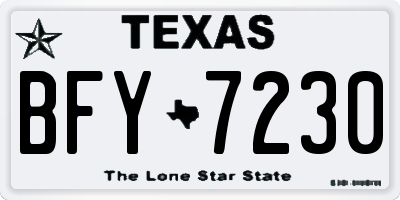 TX license plate BFY7230