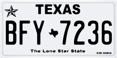 TX license plate BFY7236