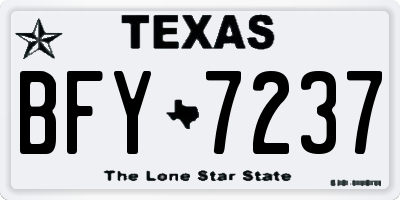 TX license plate BFY7237