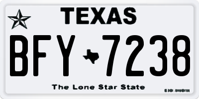 TX license plate BFY7238
