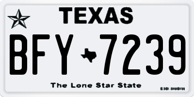 TX license plate BFY7239