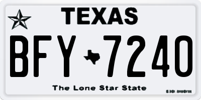TX license plate BFY7240