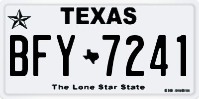 TX license plate BFY7241