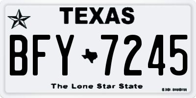 TX license plate BFY7245