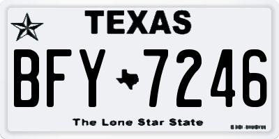 TX license plate BFY7246