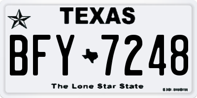 TX license plate BFY7248