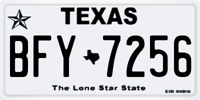 TX license plate BFY7256