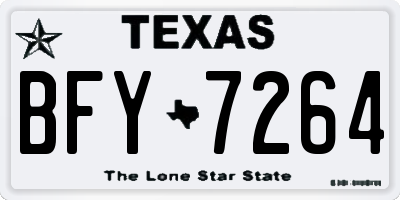 TX license plate BFY7264