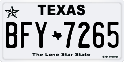 TX license plate BFY7265