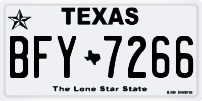 TX license plate BFY7266