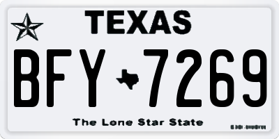 TX license plate BFY7269