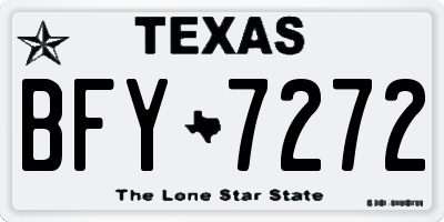 TX license plate BFY7272