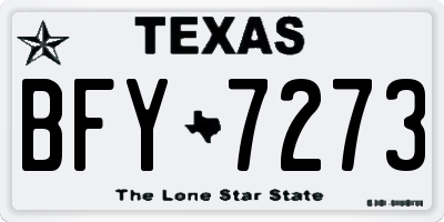 TX license plate BFY7273