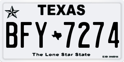 TX license plate BFY7274
