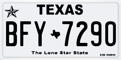 TX license plate BFY7290