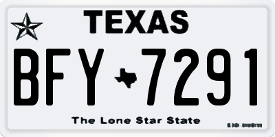 TX license plate BFY7291
