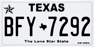 TX license plate BFY7292