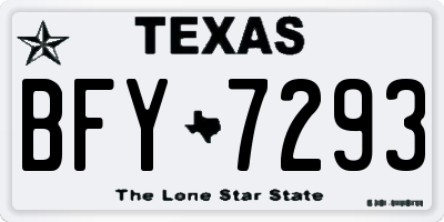 TX license plate BFY7293