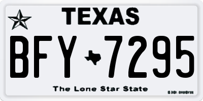 TX license plate BFY7295