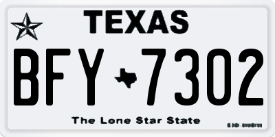 TX license plate BFY7302