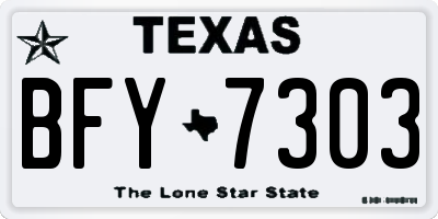 TX license plate BFY7303