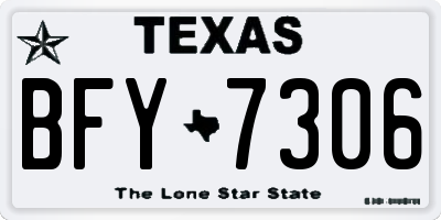 TX license plate BFY7306