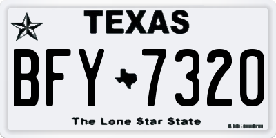 TX license plate BFY7320