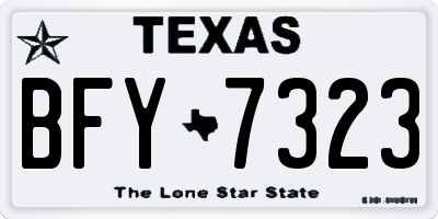 TX license plate BFY7323