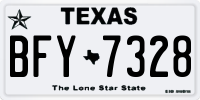 TX license plate BFY7328