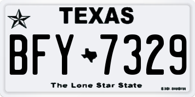 TX license plate BFY7329